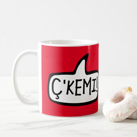 C'Kemi! Tosk Albanian Word for Hi, Hé, wat is er? Koffiemok (Met donut)