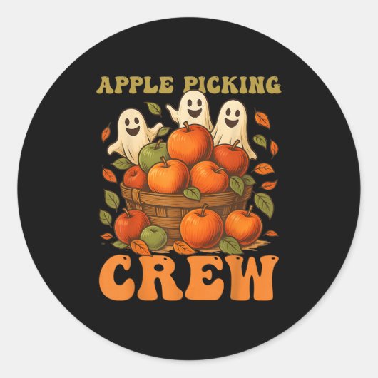 Cking Crew Cking Squad Cute Boo Halloween  Ronde Sticker (Voorkant)