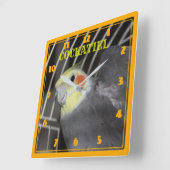 CKKATIEL Clock Square Clock Vierkante Klok (Hoek)