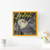 CKKATIEL Clock Square Clock Vierkante Klok (Huis)