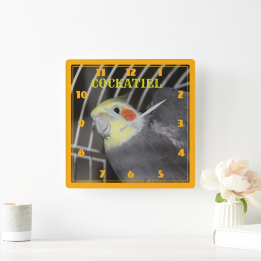 CKKATIEL Clock Square Clock Vierkante Klok (Huis)