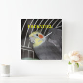 CKKATIEL Clock Square Clock Vierkante Klok (Huis)