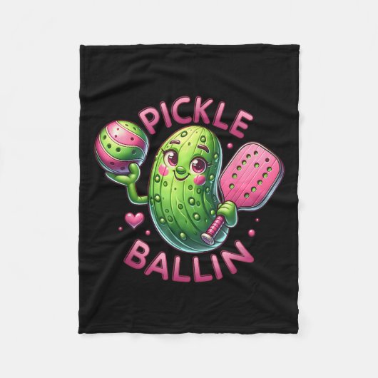 Ckle Ballin Cute Ckleball Women Girls Ckleball Lov Fleece Deken (Voorkant)