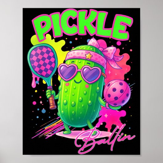 Ckle Ballin Cute Ckleball Women Girls Ckleball Lov Poster (Voorkant)