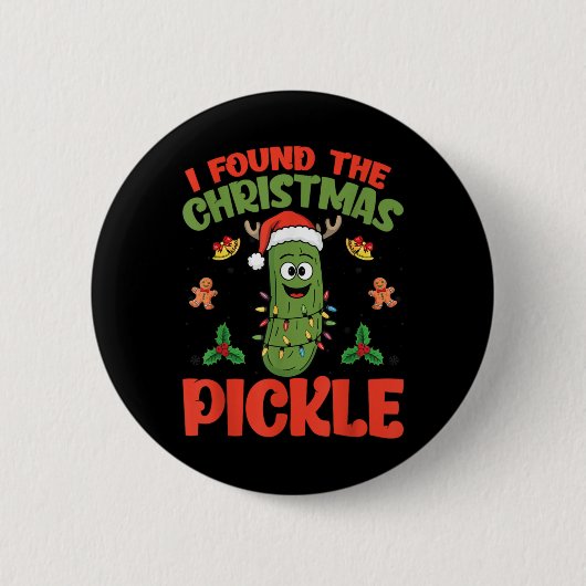 Ckle Kerstmuts Kerstlichten Ik Heb De Kerst Vonden Ronde Button 5,7 Cm (Voorkant)
