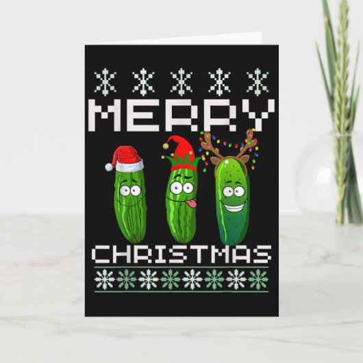 Ckle Liefhebber Xmas Verlichting Kerstman Lelijke Kaart (Voorkant)