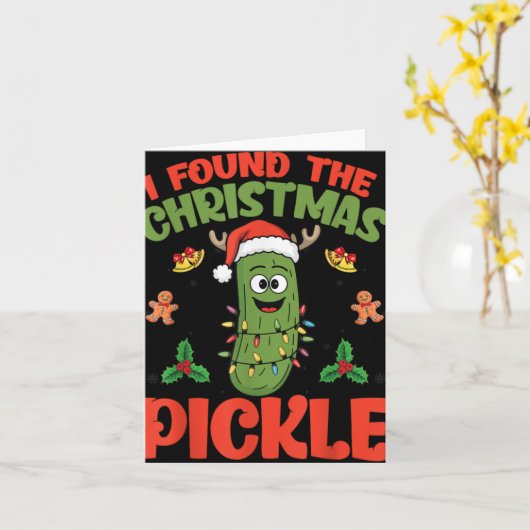 Ckle Santa Hat Xmas Lights I Found The Christmas T Kaart (Gele Bloem)