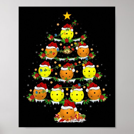 Ckleball Christmas Tree Lights Funny Srts Player X Poster (Voorkant)