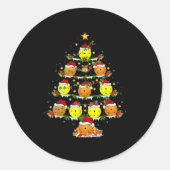 Ckleball Christmas Tree Lights Funny Srts Player X Ronde Sticker (Voorkant)