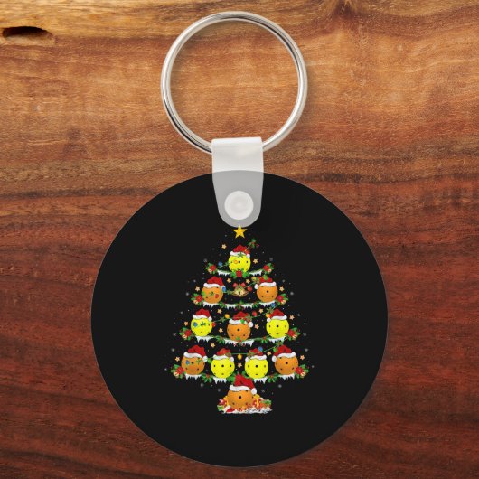 Ckleball Christmas Tree Lights Funny Srts Player X Sleutelhanger (Voorkant)