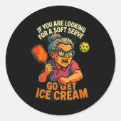 Ckleball Grandma Ronde Sticker (Voorkant)