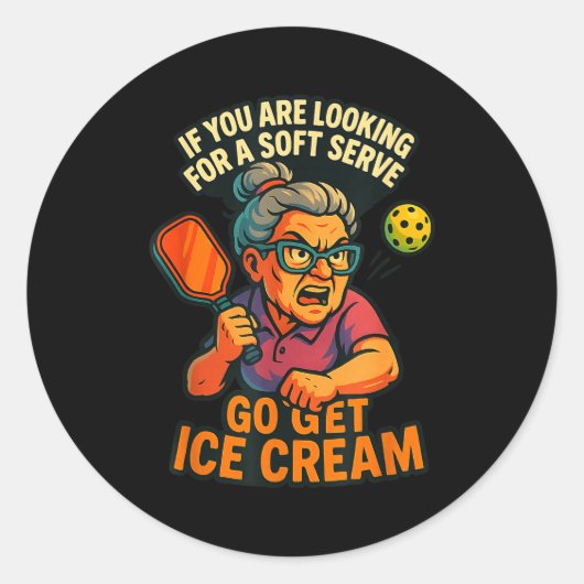 Ckleball Grandma  Ronde Sticker (Voorkant)