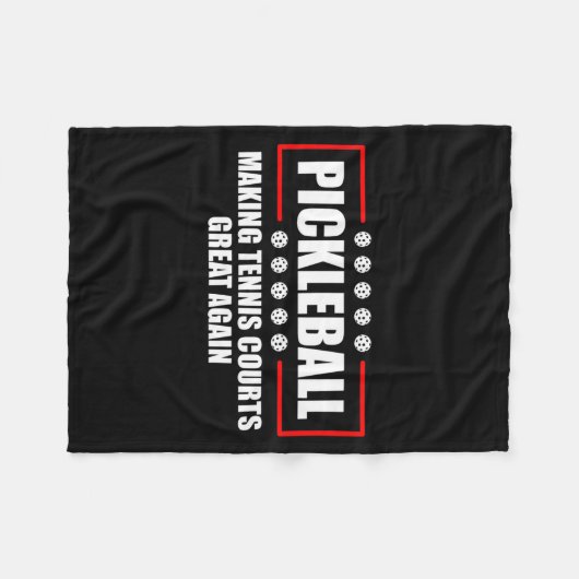 Ckleball Making Tennis Courts Great Again Funny  Fleece Deken (Voorkant (Horizontaal))