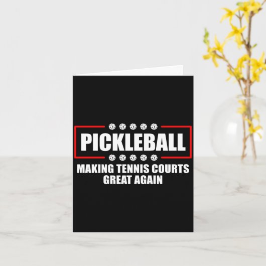 Ckleball Making Tennis Courts Great Again Funny  Kaart (Gele Bloem)