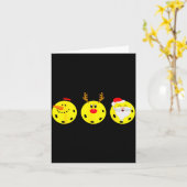 Ckleball Santa Snowman Reindeer Christmas Ornament Kaart (Gele Bloem)