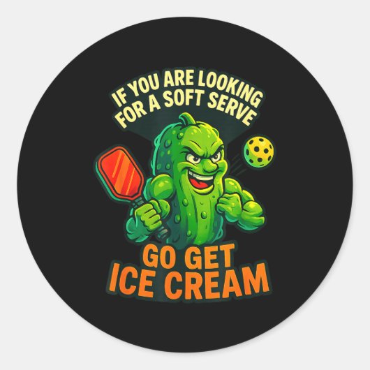 Ckleball Serve Ronde Sticker (Voorkant)