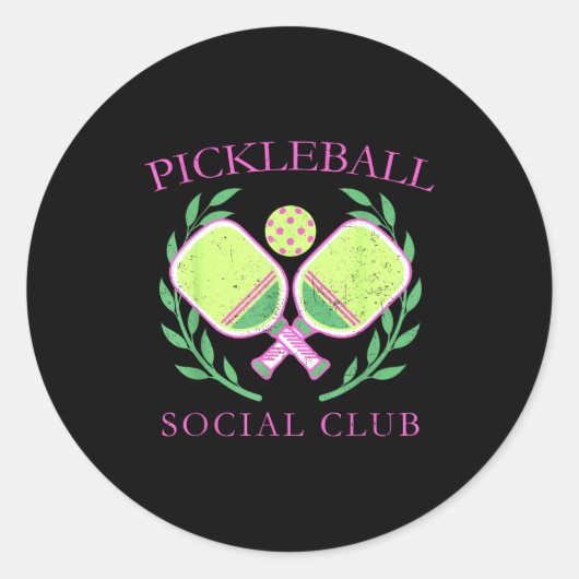 Ckleball Social Club Enthusiasts _ Fun Srt Lovers  Ronde Sticker (Voorkant)