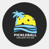 Ckleball Trocal Palm Tree Sun Your Text  Ronde Sticker (Voorkant)
