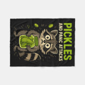 Ckles And Panic Attacks Raccoon Trash Panda Funny  Fleece Deken (Voorkant (Horizontaal))