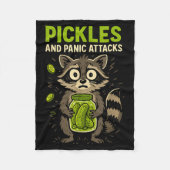 Ckles And Panic Attacks Raccoon Trash Panda Funny  Fleece Deken (Voorkant)