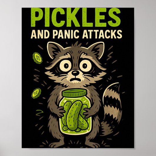 Ckles And Panic Attacks Raccoon Trash Panda Funny  Poster (Voorkant)