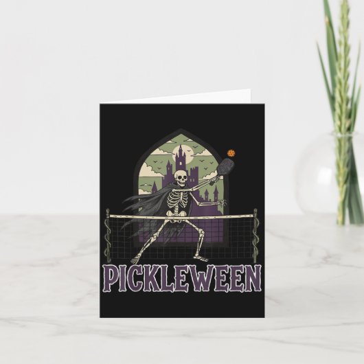 Ckleween Ckleball Halloween Kostuum Skeleton Gothi Kaart (Voorkant)