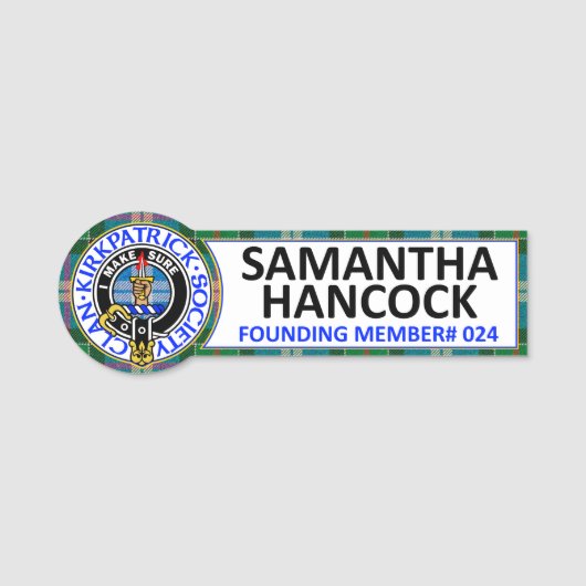 CKS NAAMBAD #024 SAMANTHA HANCOCK NAAMPLAATJE (Voorkant)