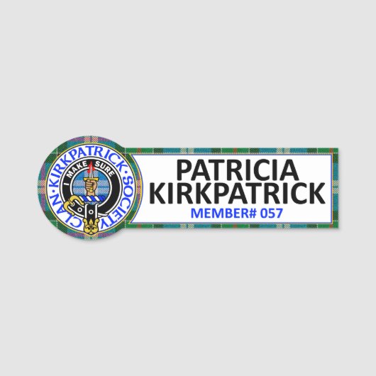 CKS NAAMBAD - #057 Patricia Kirkpatrick Naamplaatje (Voorkant)