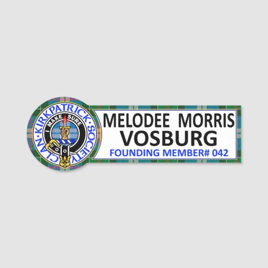 CKS NAME BADGE 042 MELODEE MORRIS VOSBURG (Voorkant)
