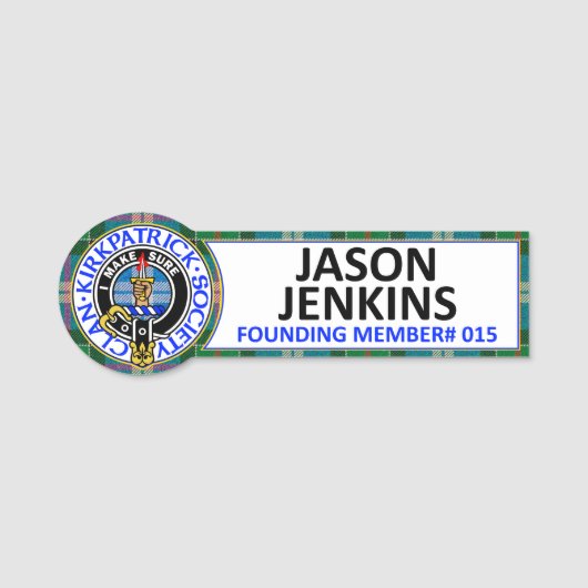 CKS NAMEBADGE for Jason Jenkins Naamplaatje (Voorkant)