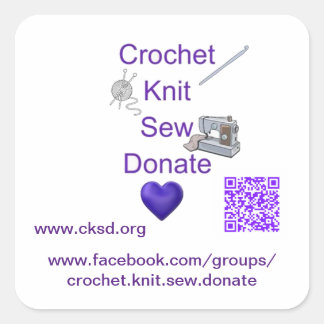 CKSD-sticker voor donatie Vierkante Sticker