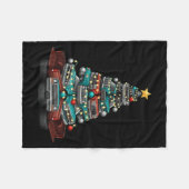 Ckup Truck Christmas Tree Funny Clic Car Graphic M Fleece Deken (Voorkant (Horizontaal))