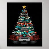 Ckup Truck Christmas Tree Funny Clic Car Graphic M Poster (Voorkant)