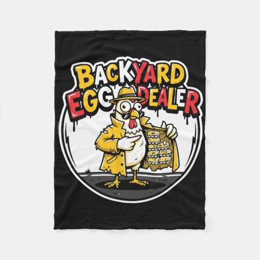 Ckyard Eier Dealer Grappig Kip Design  Fleece Deken (Voorkant)