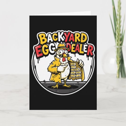 Ckyard Eier Dealer Grappig Kip Design  Kaart (Voorkant)