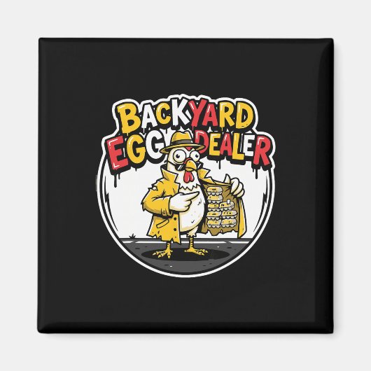 Ckyard Eier Dealer Grappig Kip Design  Magneet (Voorkant)