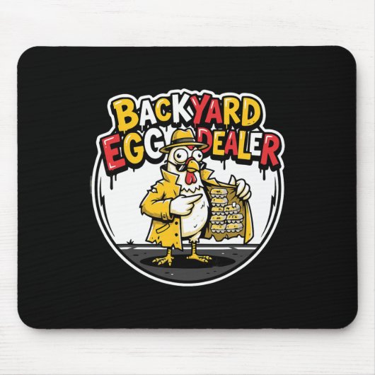 Ckyard Eier Dealer Grappig Kip Design Muismat (Voorkant)