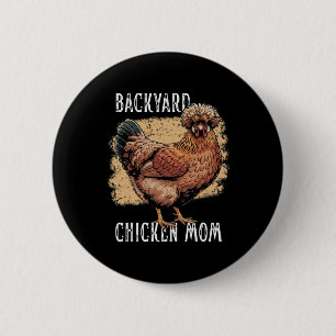 Ckyard Kip Moeder Poolse Hen Ontwerp Vintage Boerd Ronde Button 5,7 Cm