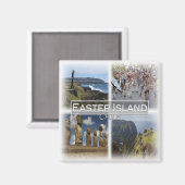 CL0026 Amerika, Chili, Paaseiland, Koelkast Magneet (Voorkant / Achterkant)
