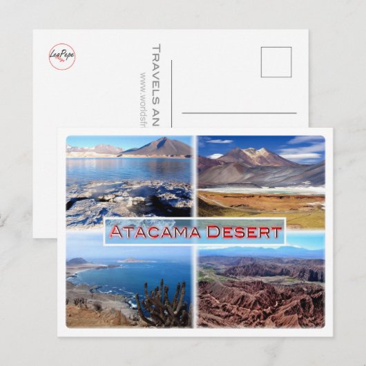 CL Atacama Desert - Groene lagune - Salar de Talar Briefkaart (Voorkant / Achterkant)