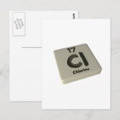 Cl-chloor Briefkaart (Voorkant / Achterkant)