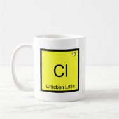 Cl - Grappige Chemie Element Symbool Chicken Littl Koffiemok (Links)