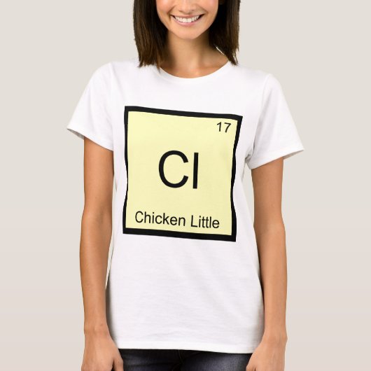 Cl - Kippe Kleine Grappige Chemie Element Symbool T-shirt (Voorkant)