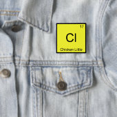 Cl - Kippe Kleine Grappige Chemie Element Symbool Vierkante Button 5,1 Cm (In situ)