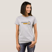 'CL'-Logo | Vrouwen grijs T-shirt (Voorkant volledig)