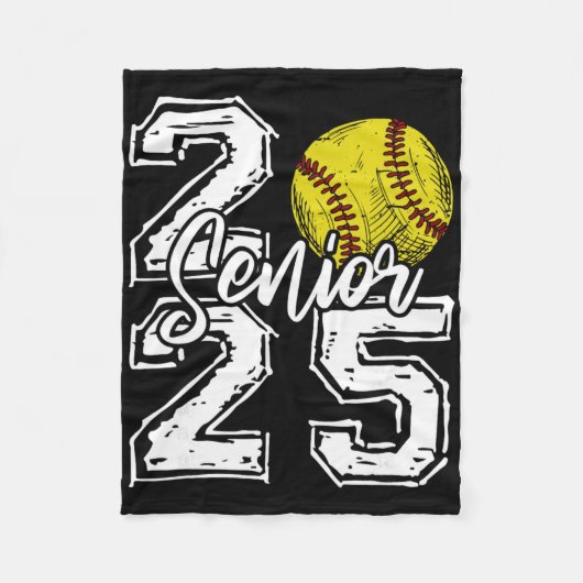 Cl Of 2025 Softll Senior 2025 Ck To School Funny  Fleece Deken (Voorkant)