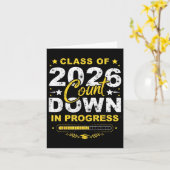 CL of 2026 Count Down Afstuderen Fun eerste dag va Kaart (Gele Bloem)