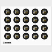 Cl Of 2026 Senior 26 High School Graduation Black  Ronde Sticker (Vel)