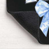 Cl Of 2028 Blue Toile Floral Coquette Bow Girl Kid Muismat (Hoek)