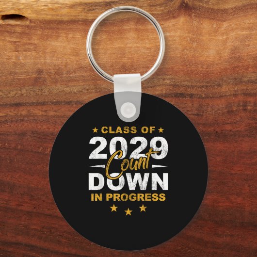 Cl Of 2029 Count Down Graduating Fun First Day 8th Sleutelhanger (Voorkant)
